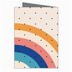 Abstract Geometric Bauhaus Polka Dots Retro Memphis Rainbow Greeting Cards (Pkg of 8) Right