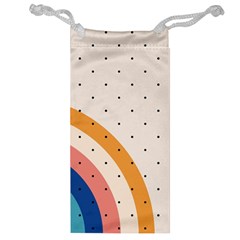 Abstract Geometric Bauhaus Polka Dots Retro Memphis Rainbow Jewelry Bag