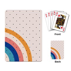 Abstract Geometric Bauhaus Polka Dots Retro Memphis Rainbow Playing Cards Single Design (rectangle)