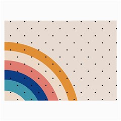 Abstract Geometric Bauhaus Polka Dots Retro Memphis Rainbow Large Glasses Cloth by Maspions