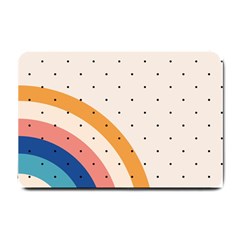 Abstract Geometric Bauhaus Polka Dots Retro Memphis Rainbow Small Doormat