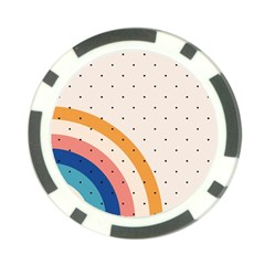 Abstract Geometric Bauhaus Polka Dots Retro Memphis Rainbow Poker Chip Card Guard