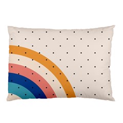 Abstract Geometric Bauhaus Polka Dots Retro Memphis Rainbow Pillow Case