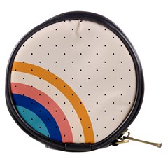 Abstract Geometric Bauhaus Polka Dots Retro Memphis Rainbow Mini Makeup Bag by Maspions