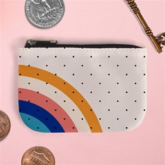 Abstract Geometric Bauhaus Polka Dots Retro Memphis Rainbow Mini Coin Purse