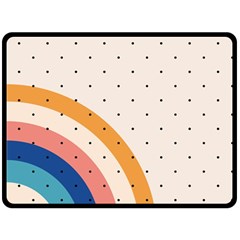 Abstract Geometric Bauhaus Polka Dots Retro Memphis Rainbow Fleece Blanket (large) by Maspions