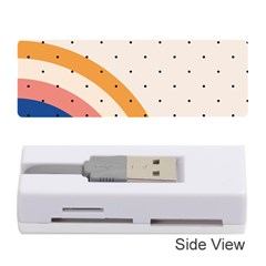 Abstract Geometric Bauhaus Polka Dots Retro Memphis Rainbow Memory Card Reader (stick)