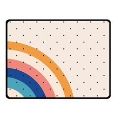 Abstract Geometric Bauhaus Polka Dots Retro Memphis Rainbow Two Sides Fleece Blanket (small)