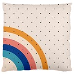 Abstract Geometric Bauhaus Polka Dots Retro Memphis Rainbow Standard Premium Plush Fleece Cushion Case (One Side) Front