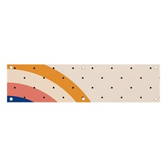 Abstract Geometric Bauhaus Polka Dots Retro Memphis Rainbow Banner And Sign 4  X 1 