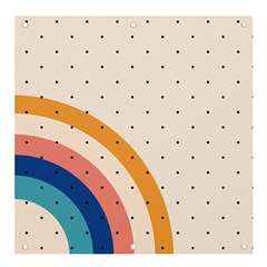 Abstract Geometric Bauhaus Polka Dots Retro Memphis Rainbow Banner And Sign 4  X 4 