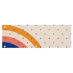 Abstract Geometric Bauhaus Polka Dots Retro Memphis Rainbow Banner And Sign 6  X 2 