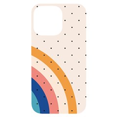 Abstract Geometric Bauhaus Polka Dots Retro Memphis Rainbow Iphone 14 Pro Max Black Uv Print Case by Maspions