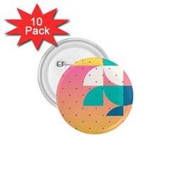 Abstract Geometric Bauhaus Polka Dots Retro Memphis Art 1 75  Buttons (10 Pack) by Maspions