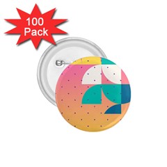 Abstract Geometric Bauhaus Polka Dots Retro Memphis Art 1 75  Buttons (100 Pack)  by Maspions