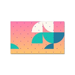 Abstract Geometric Bauhaus Polka Dots Retro Memphis Art Sticker (rectangular) by Maspions