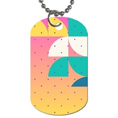 Abstract Geometric Bauhaus Polka Dots Retro Memphis Art Dog Tag (two Sides)