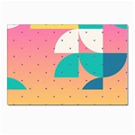 Abstract Geometric Bauhaus Polka Dots Retro Memphis Art Postcard 4 x 6  (Pkg of 10) Front