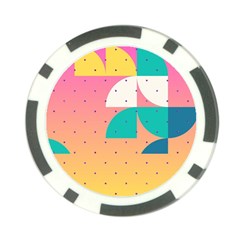 Abstract Geometric Bauhaus Polka Dots Retro Memphis Art Poker Chip Card Guard