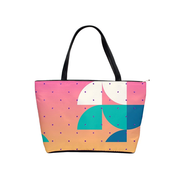 Abstract Geometric Bauhaus Polka Dots Retro Memphis Art Classic Shoulder Handbag