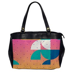 Abstract Geometric Bauhaus Polka Dots Retro Memphis Art Oversize Office Handbag by Maspions