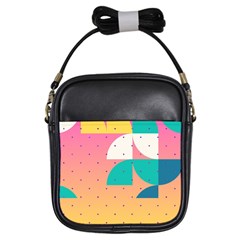 Abstract Geometric Bauhaus Polka Dots Retro Memphis Art Girls Sling Bag