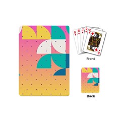 Abstract Geometric Bauhaus Polka Dots Retro Memphis Art Playing Cards Single Design (mini)