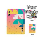 Abstract Geometric Bauhaus Polka Dots Retro Memphis Art Playing Cards 54 Designs (Mini) Front - Spade3