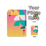 Abstract Geometric Bauhaus Polka Dots Retro Memphis Art Playing Cards 54 Designs (Mini) Front - Heart2