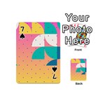 Abstract Geometric Bauhaus Polka Dots Retro Memphis Art Playing Cards 54 Designs (Mini) Front - Spade7