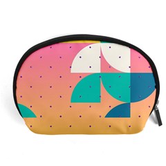 Abstract Geometric Bauhaus Polka Dots Retro Memphis Art Accessory Pouch (large) by Maspions