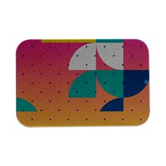 Abstract Geometric Bauhaus Polka Dots Retro Memphis Art Open Lid Metal Box (silver)   by Maspions