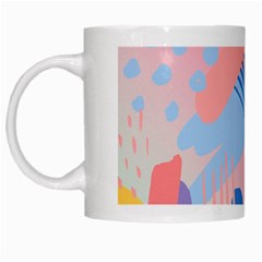 Abstract Lines Dots Pattern Purple Pink Blue White Mug by Maspions