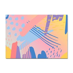 Abstract Lines Dots Pattern Purple Pink Blue Sticker A4 (100 Pack)