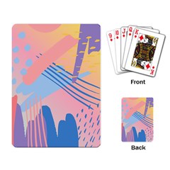 Abstract Lines Dots Pattern Purple Pink Blue Playing Cards Single Design (rectangle)