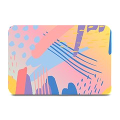 Abstract Lines Dots Pattern Purple Pink Blue Plate Mats