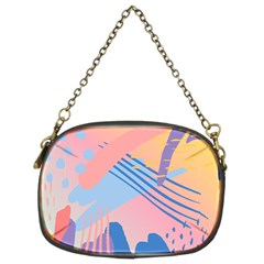 Abstract Lines Dots Pattern Purple Pink Blue Chain Purse (two Sides) by Maspions