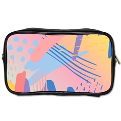 Abstract Lines Dots Pattern Purple Pink Blue Toiletries Bag (one Side)