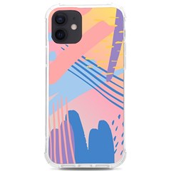 Abstract Lines Dots Pattern Purple Pink Blue iPhone 12/12 Pro TPU UV Print Case