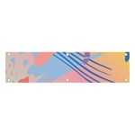 Abstract Lines Dots Pattern Purple Pink Blue Banner and Sign 4  x 1  Front