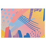 Abstract Lines Dots Pattern Purple Pink Blue Banner and Sign 6  x 4  Front