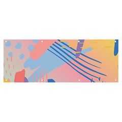 Abstract Lines Dots Pattern Purple Pink Blue Banner And Sign 8  X 3 