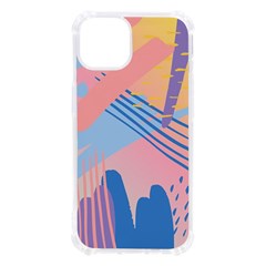 Abstract Lines Dots Pattern Purple Pink Blue Iphone 13 Tpu Uv Print Case by Maspions