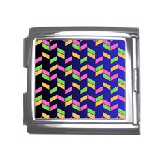 Background Pattern Geometric Pink Yellow Green Mega Link Italian Charm (18mm) by Maspions