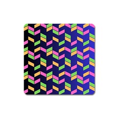 Background Pattern Geometric Pink Yellow Green Square Magnet