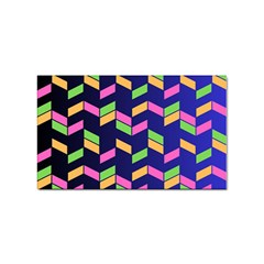 Background Pattern Geometric Pink Yellow Green Sticker Rectangular (100 Pack)