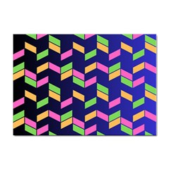 Background Pattern Geometric Pink Yellow Green Sticker A4 (10 Pack)