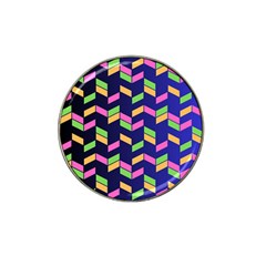 Background Pattern Geometric Pink Yellow Green Hat Clip Ball Marker