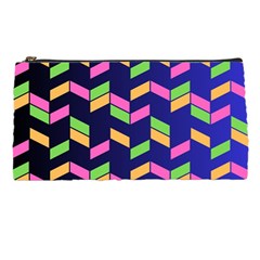 Background Pattern Geometric Pink Yellow Green Pencil Case