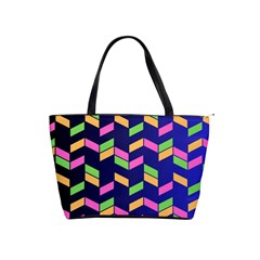 Background Pattern Geometric Pink Yellow Green Classic Shoulder Handbag